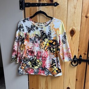 Christopher & Banks Multicolor Floral Blouse